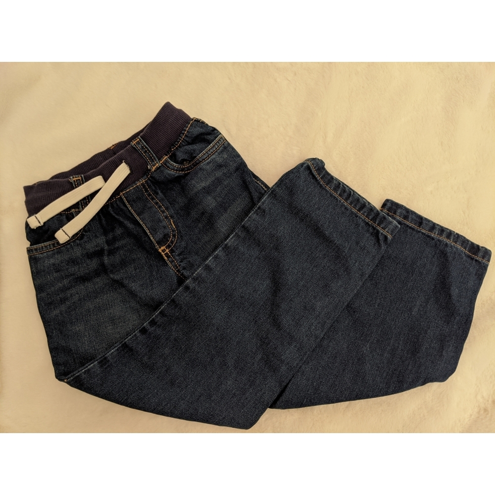 Easy pull up jeans with drawstring waist
